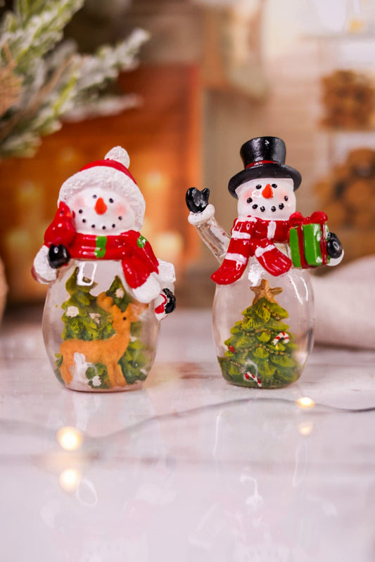 Snowman Figure with Holiday Scene (2 Styles) - Whiskey Skies - SPECIAL T IMPORTS INC