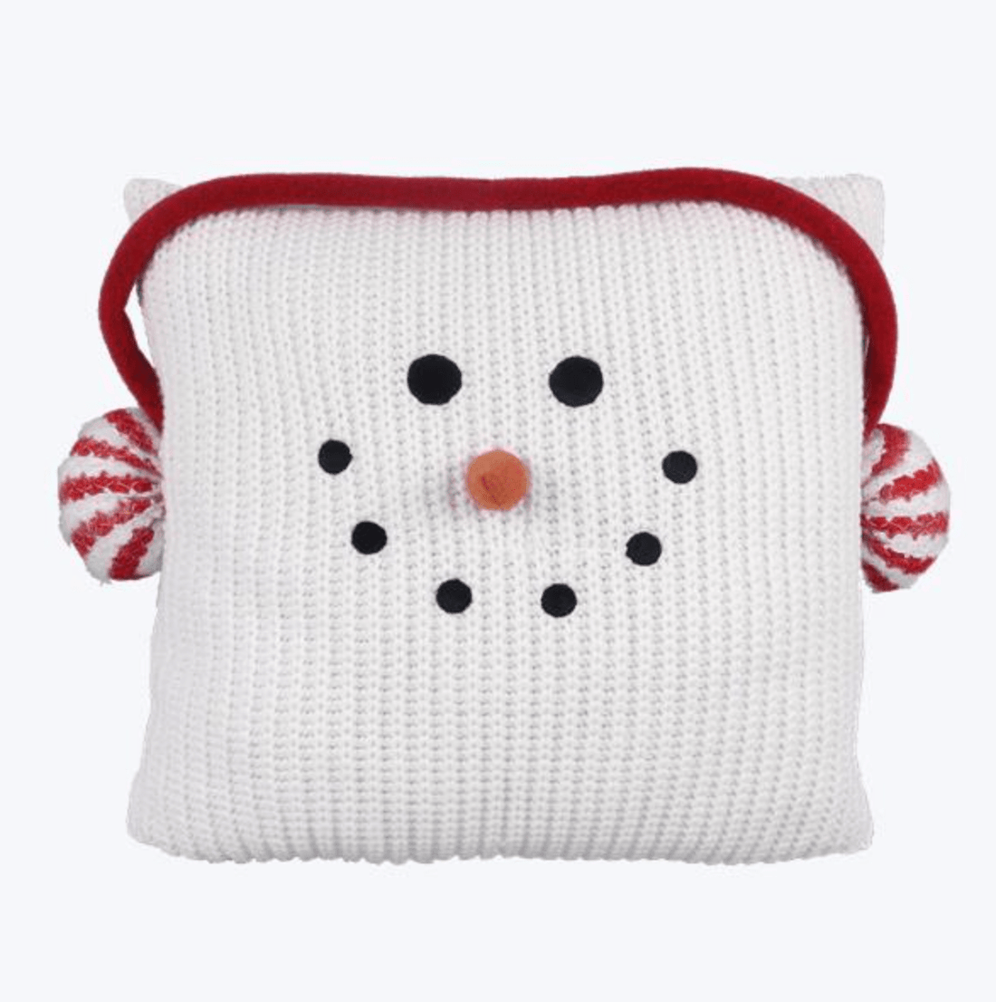 Snowman With Ear Warmer Decorative Pillow - Whiskey Skies - YOUNG'S INC