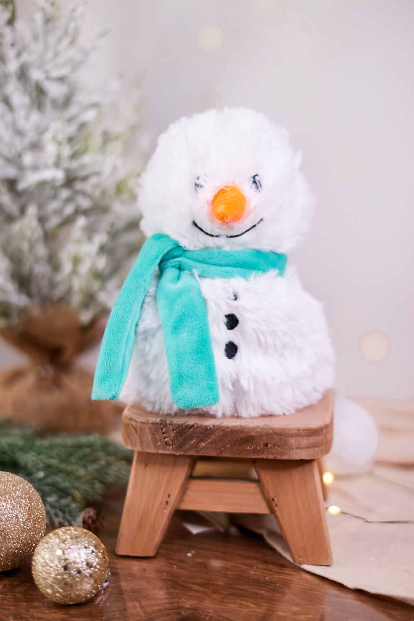 Snowman with Green Scarf Junior Warmie - Whiskey Skies - WARMIES