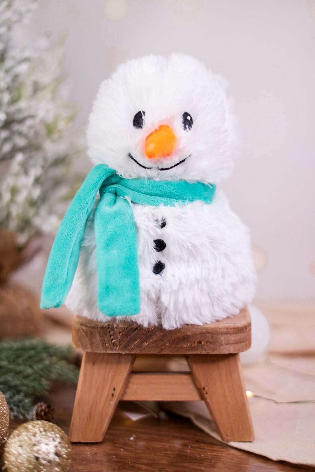 Snowman with Green Scarf Junior Warmie - Whiskey Skies - WARMIES