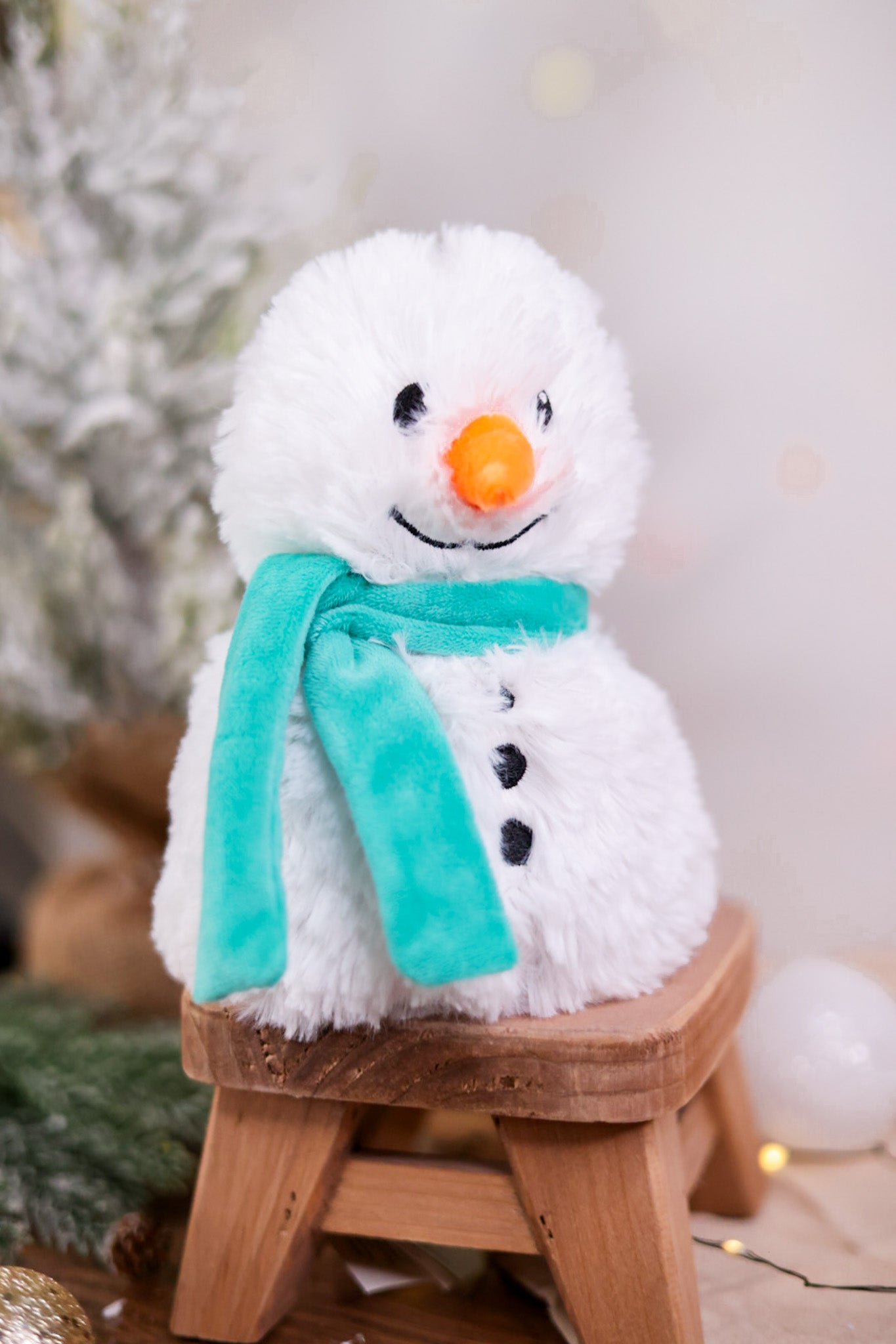 Snowman with Green Scarf Junior Warmie - Whiskey Skies - WARMIES