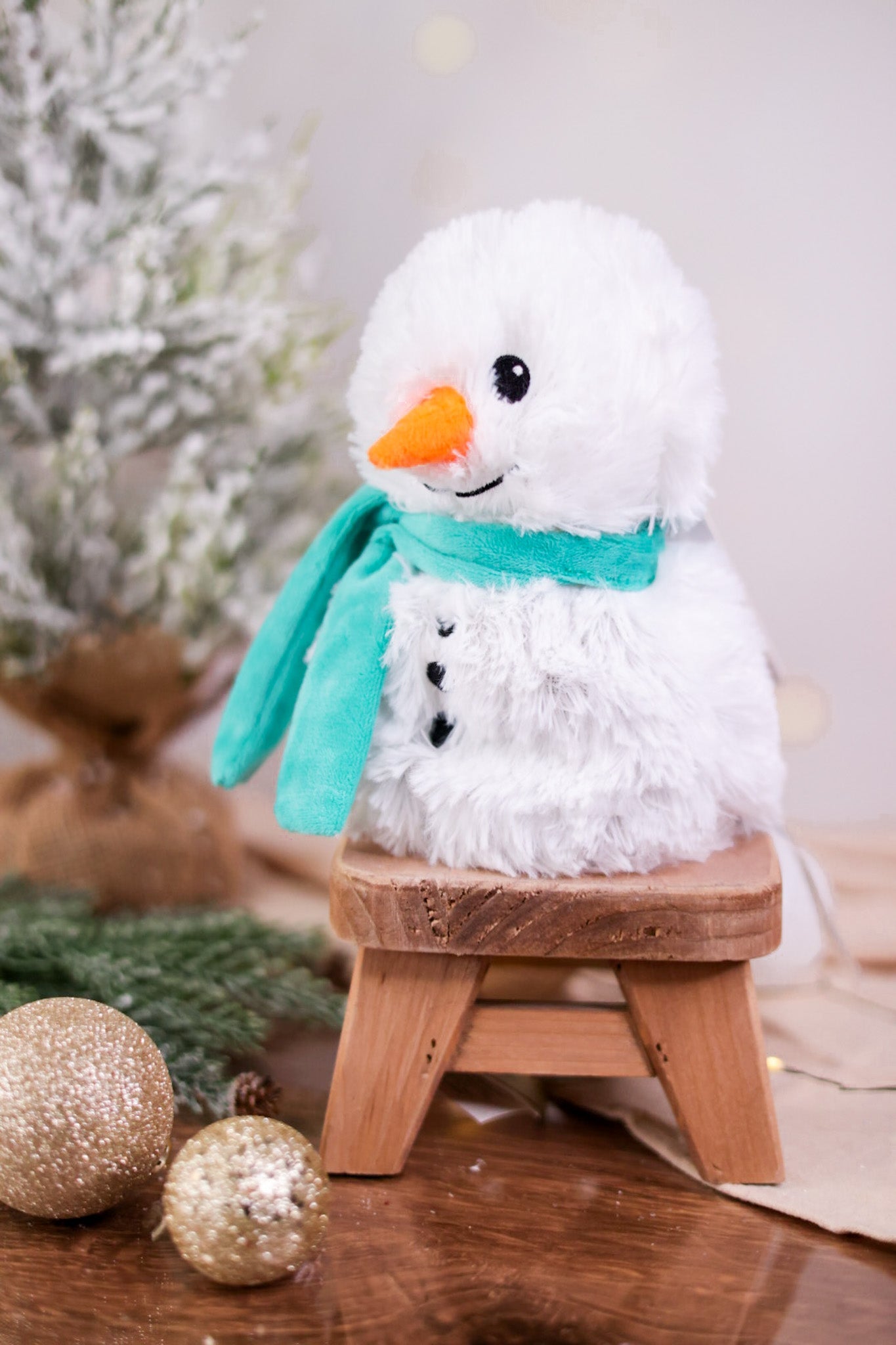 Snowman with Green Scarf Junior Warmie - Whiskey Skies - WARMIES