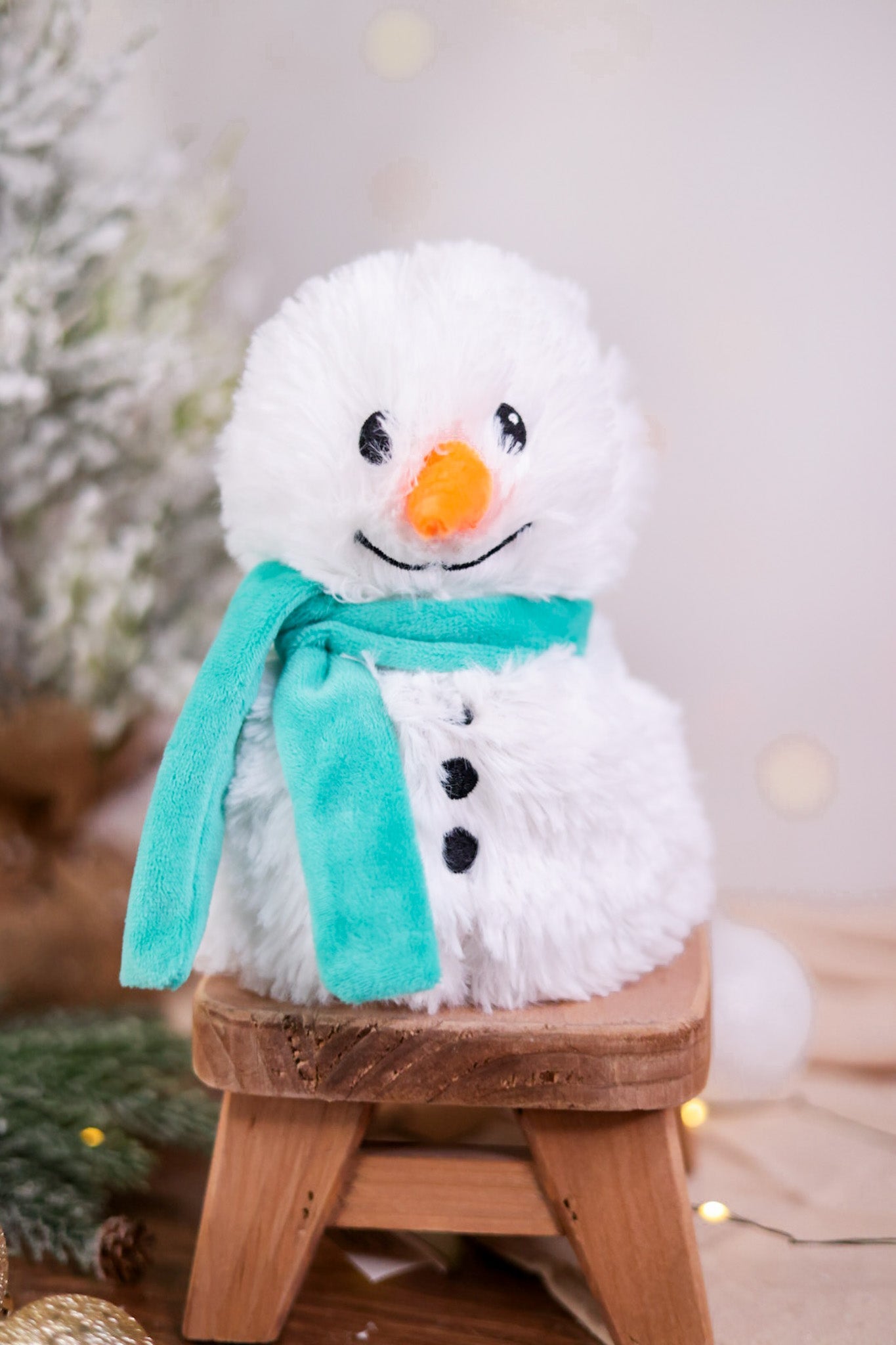 Snowman with Green Scarf Junior Warmie - Whiskey Skies - WARMIES