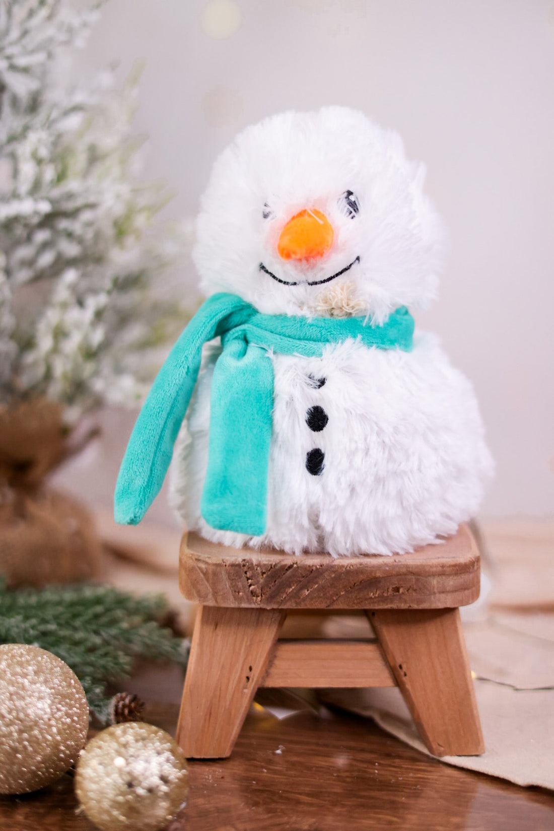 Snowman with Green Scarf Junior Warmie - Whiskey Skies - WARMIES