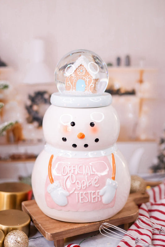 Snowman with Snow Globe Cookie Jar - Whiskey Skies - TRANSPAC