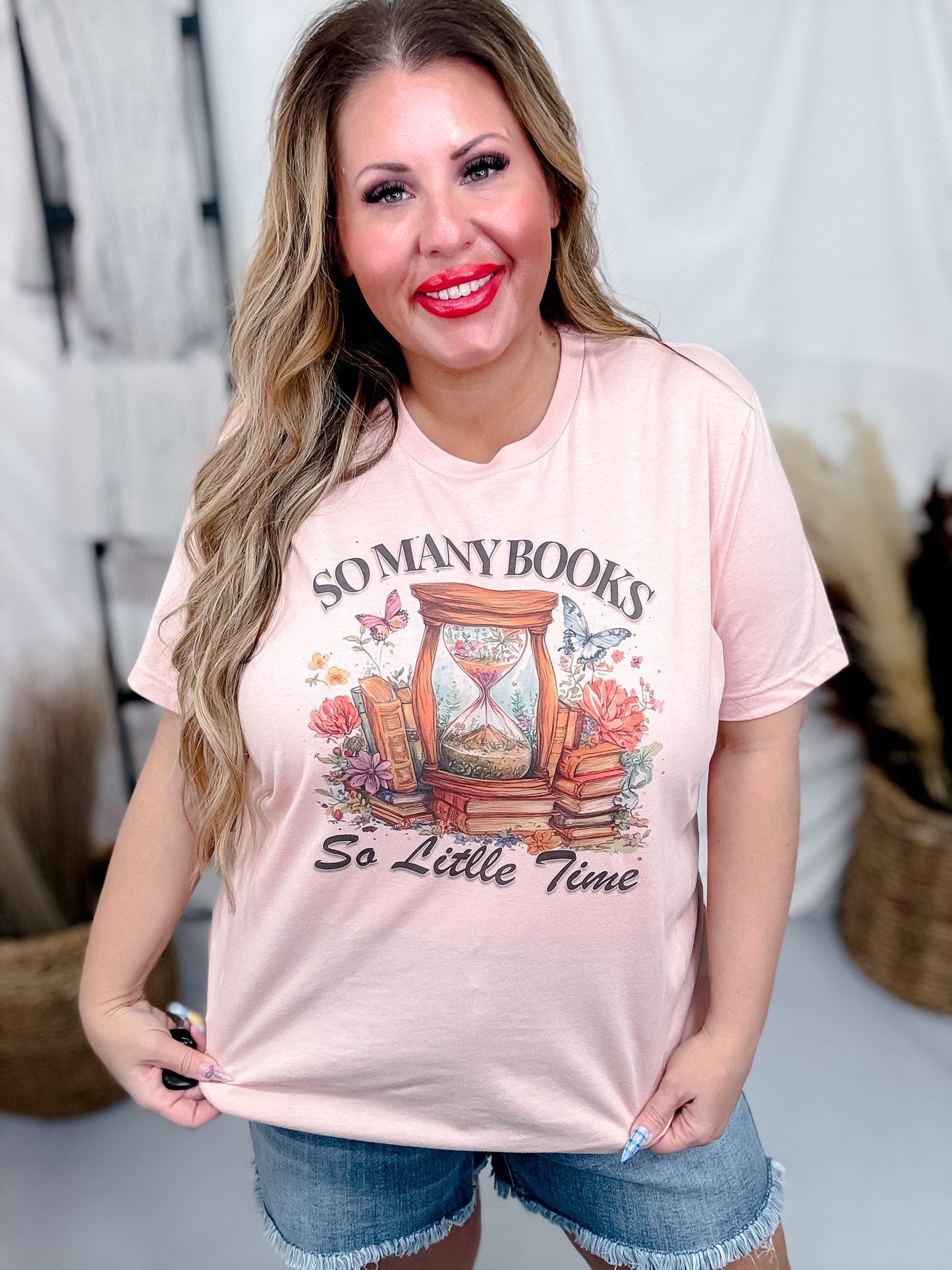 So Many Books So Little Time Graphic Tee - Whiskey Skies - PAR.TEES BY PARTY ON!