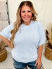 Soft Blue Textured Knit Half Sleeve Sweater - Whiskey Skies - BIBI