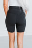 Solid Black Biker Shorts - Whiskey Skies - JESS LEA