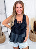 Solid Black Sleeveless Chiffon Blouse - Whiskey Skies - ODDI