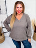 Solid Long Sleeve V - Neckline Tunic Top (4 Colors) - Whiskey Skies - ANDREE BY UNIT