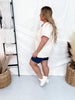 Solid Navy Biker Shorts - Whiskey Skies - JESS LEA
