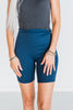 Solid Navy Biker Shorts - Whiskey Skies - JESS LEA