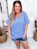 Solid Ribbed Dolman Sleeve V - Neck Tops (7 Colors) - Whiskey Skies - ANDREE BY UNIT