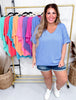Solid Ribbed Dolman Sleeve V - Neck Tops (7 Colors) - Whiskey Skies - ANDREE BY UNIT