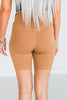 Solid Tan Biker Shorts - Whiskey Skies - JESS LEA