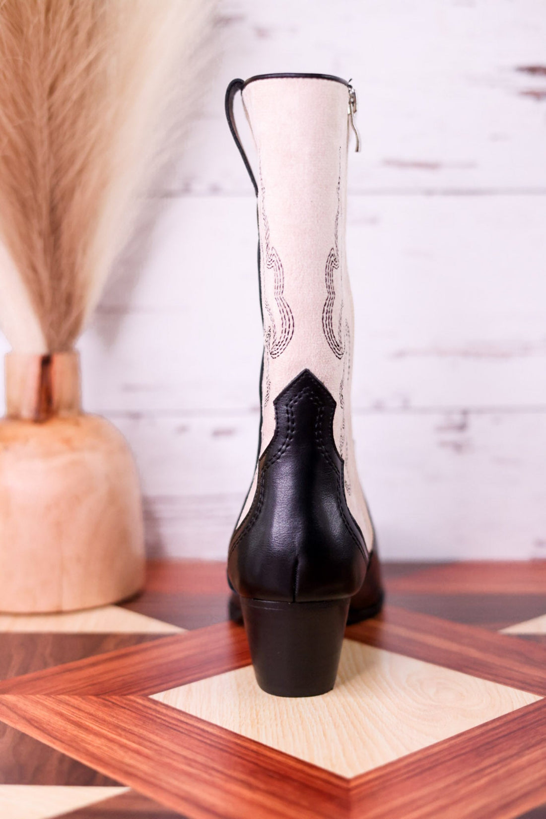 Somebody's Problem Cowboy Boots In Black & Ivory - Whiskey Skies - CORKYS FOOTWEAR