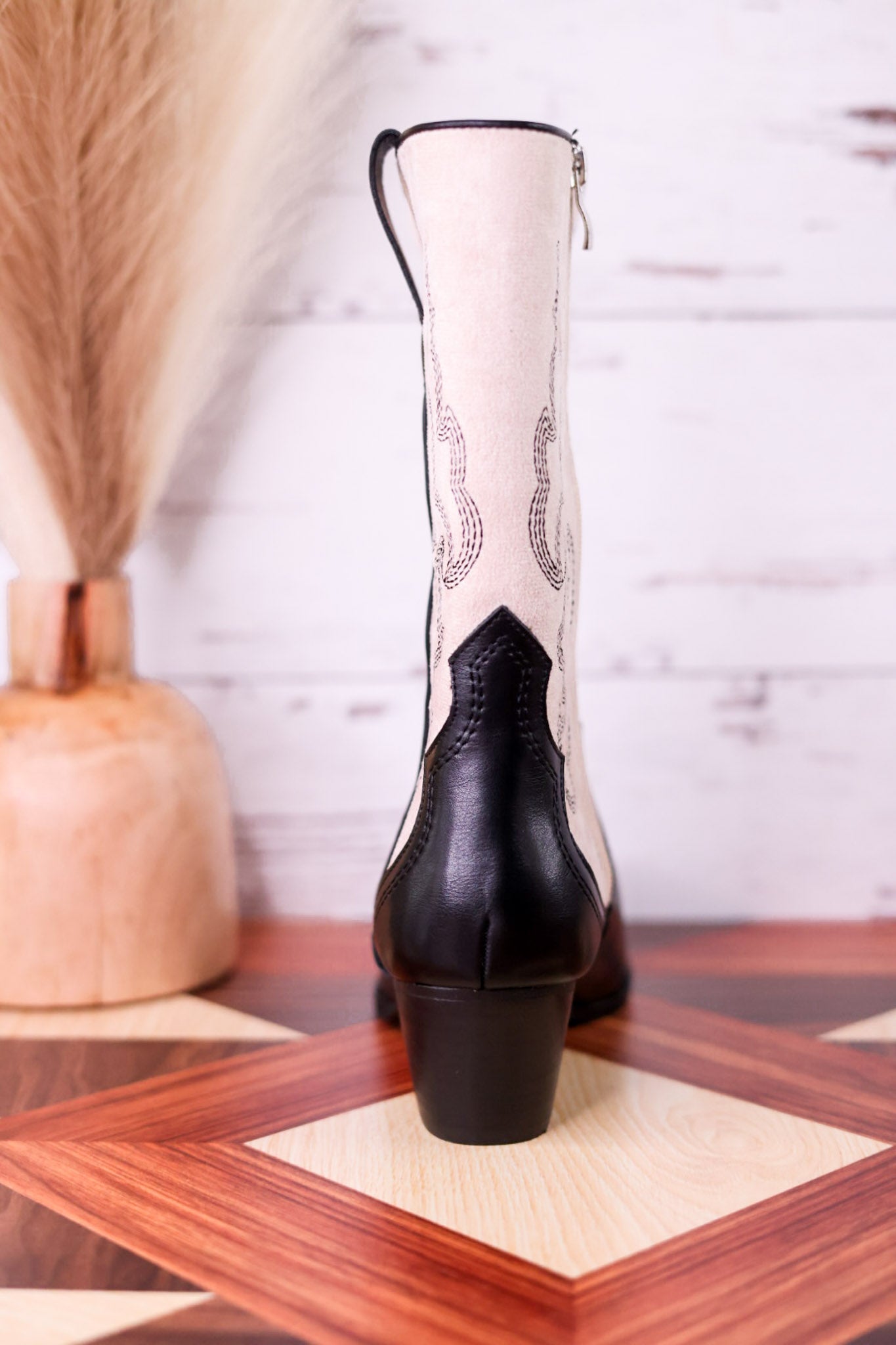 Somebody's Problem Cowboy Boots In Black & Ivory - Whiskey Skies - CORKYS FOOTWEAR