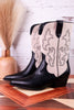 Somebody's Problem Cowboy Boots In Black & Ivory - Whiskey Skies - CORKYS FOOTWEAR