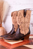 Somebody's Problem Espresso And Sand Cowboy Boots - Whiskey Skies - CORKYS FOOTWEAR
