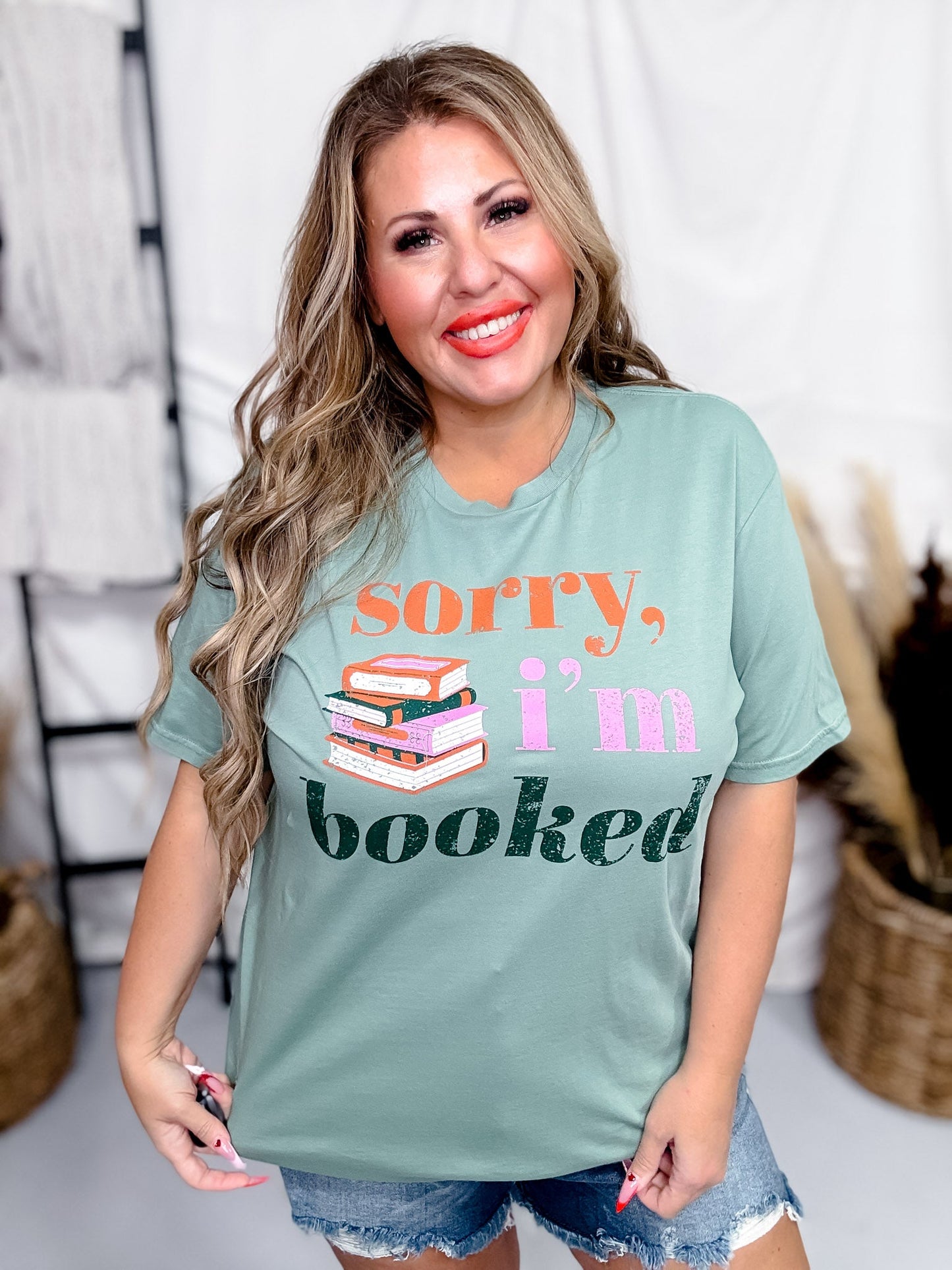 Sorry I'm Booked Short Sleeve Graphic Tee - Whiskey Skies - PIERCE + PINE