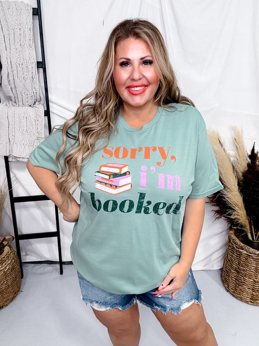 Sorry I'm Booked Short Sleeve Graphic Tee - Whiskey Skies - PIERCE + PINE