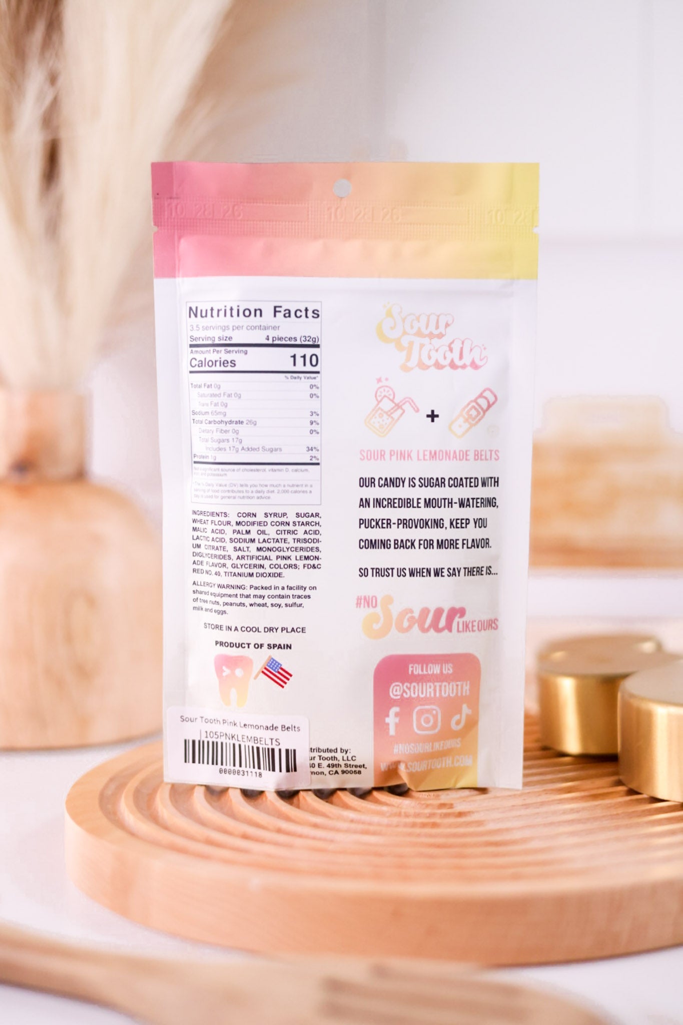 Sour Tooth Pink Lemonade Belts - Whiskey Skies - SOUR TOOTH