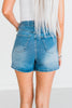 Southern Grace Mid Wash Denim Skort W/ Front Buttons - Whiskey Skies - SOUTHERN GRACE