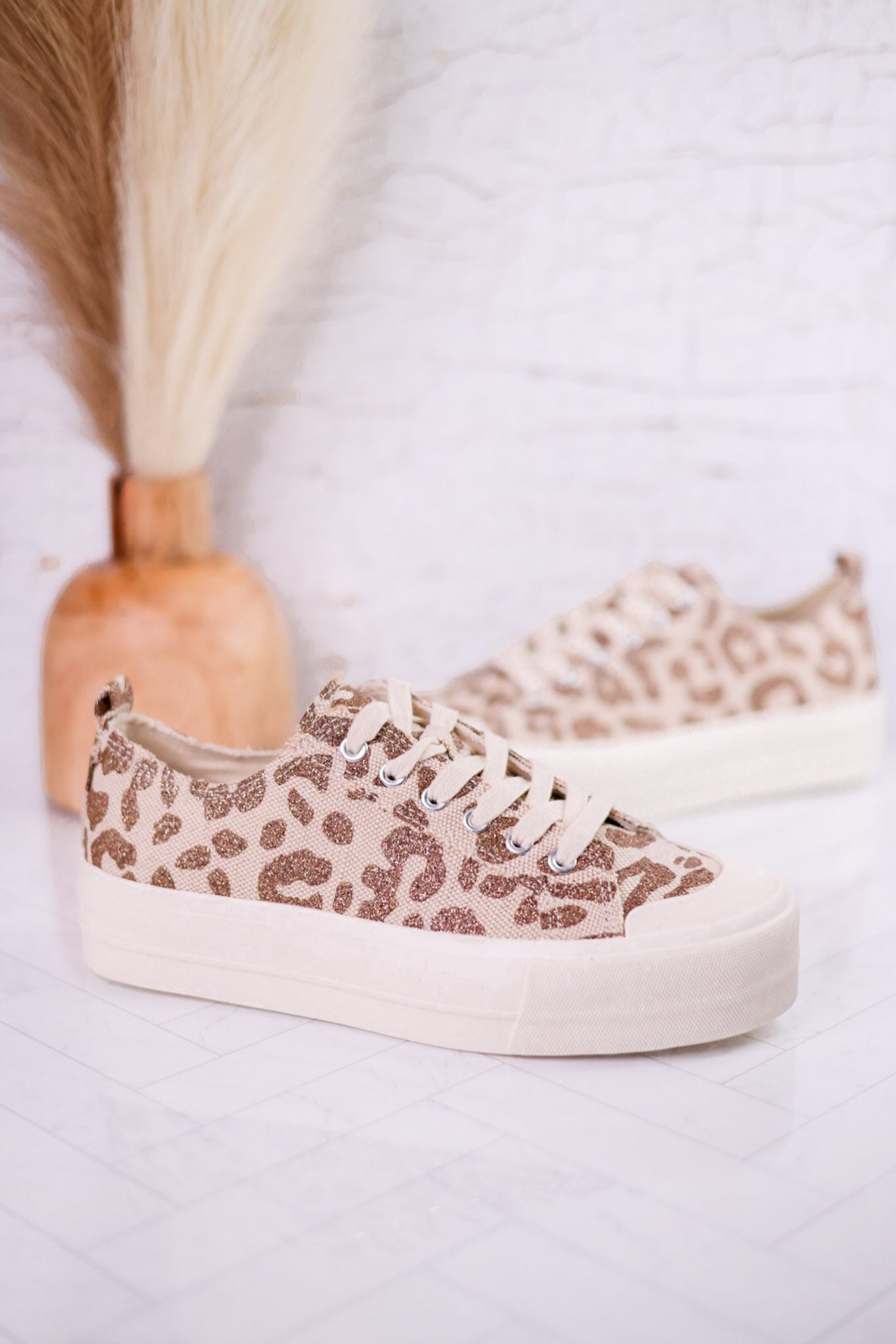 Sparkle Leopard Sneakers - Whiskey Skies - CORKYS FOOTWEAR