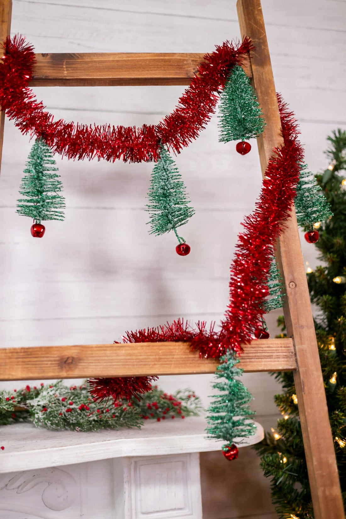 Sparkling Bottlebrush Tree Garland - Whiskey Skies - SULLIVANS