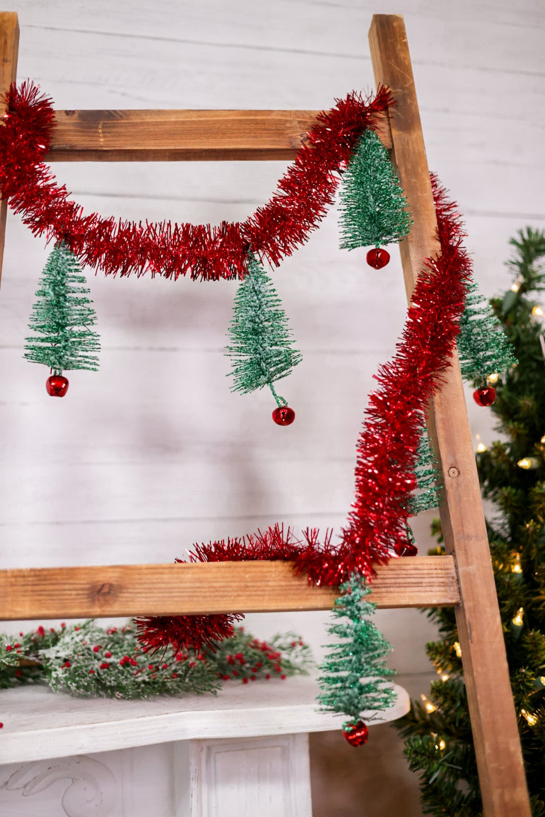 Sparkling Bottlebrush Tree Garland - Whiskey Skies - SULLIVANS