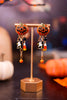 Sparkling Jack-O-Lantern Dangle Earrings - Whiskey Skies - COCO + CARMEN