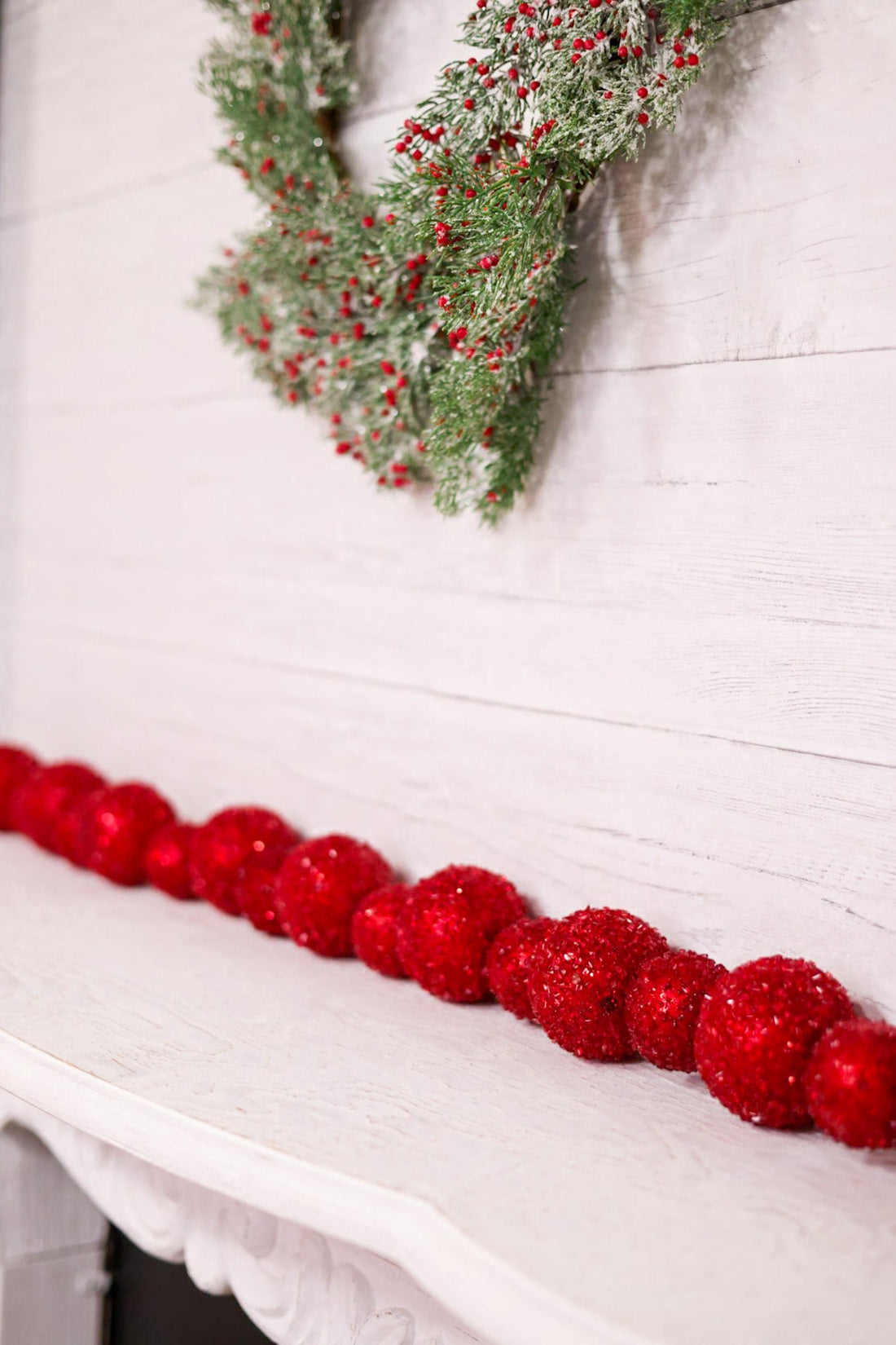 Sparkling Red Ball Garland - Whiskey Skies - SULLIVANS