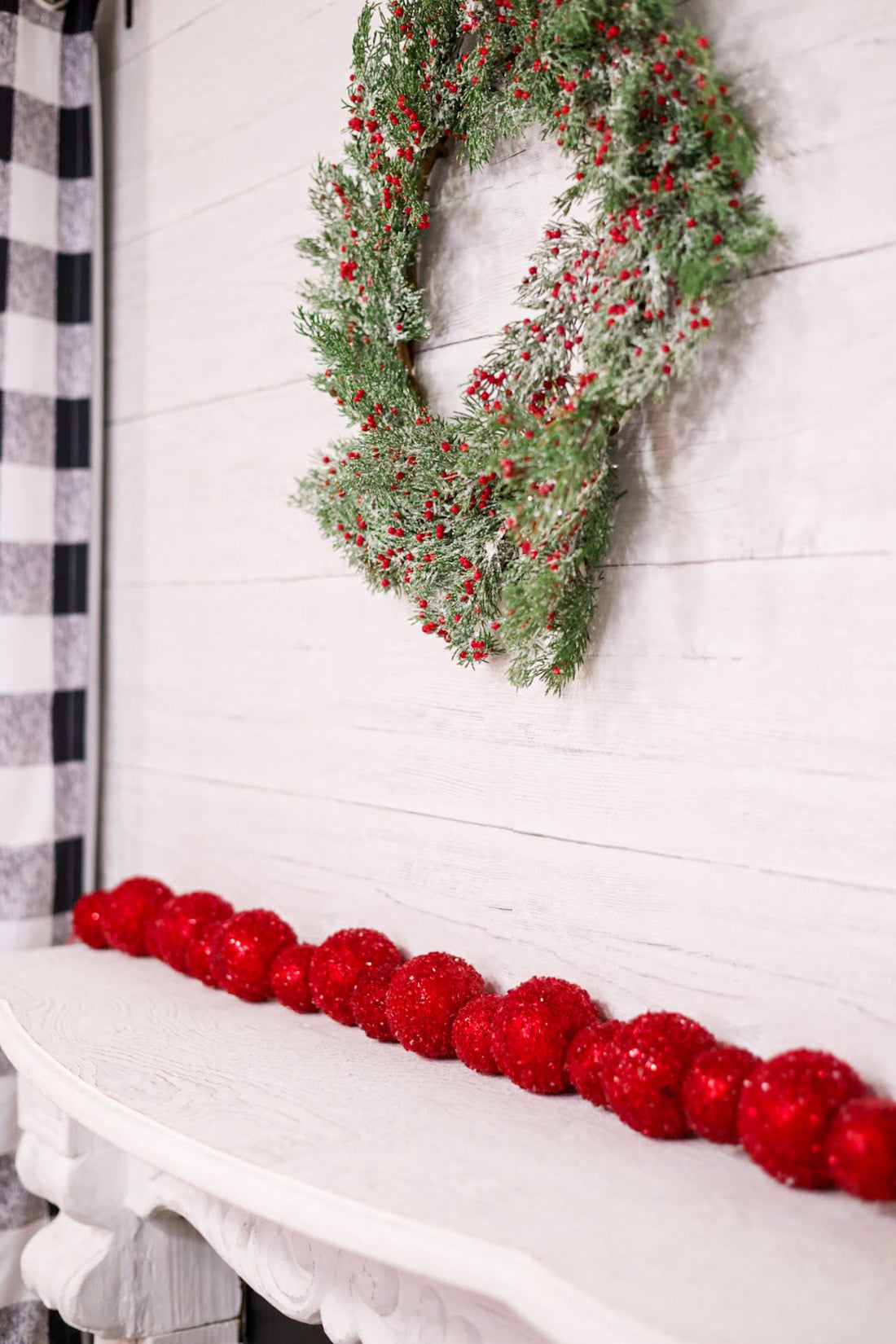 Sparkling Red Ball Garland - Whiskey Skies - SULLIVANS