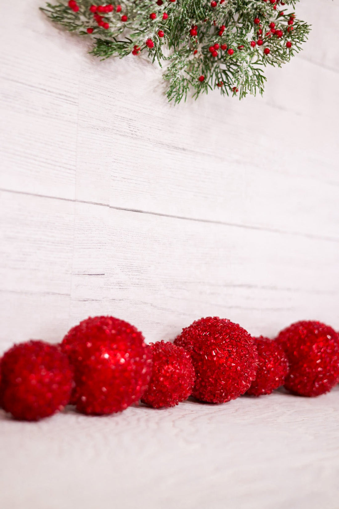 Sparkling Red Ball Garland - Whiskey Skies - SULLIVANS