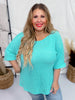 Spearmint 3/4 Sleeve Knit Tunic Top - Whiskey Skies - ANDREE BY UNIT