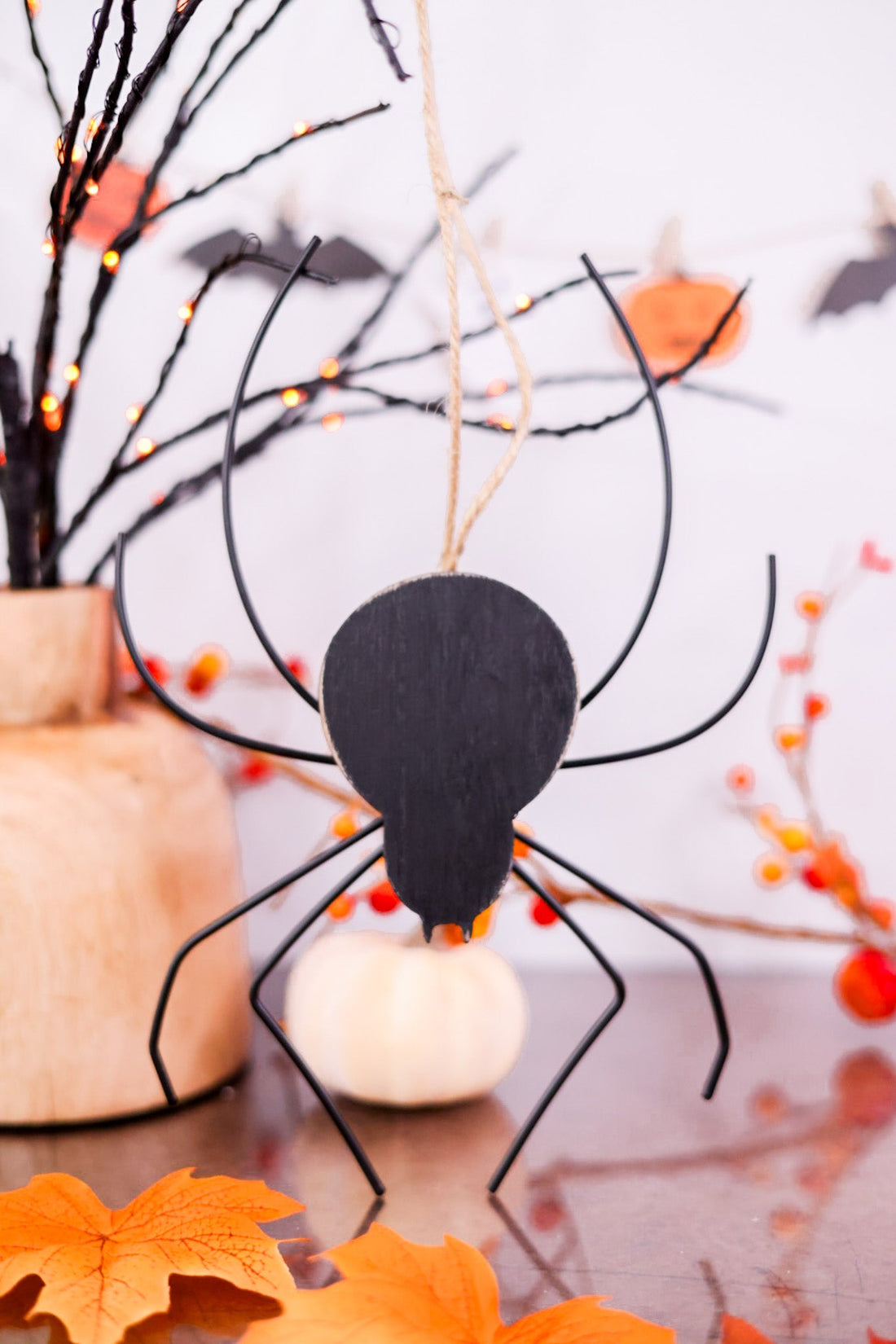 Spider Hanging Wooden Ornament - Whiskey Skies - ADAMS & CO