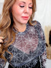 Spiderwebs Long Sleeve Mesh Top - Whiskey Skies - JESS LEA