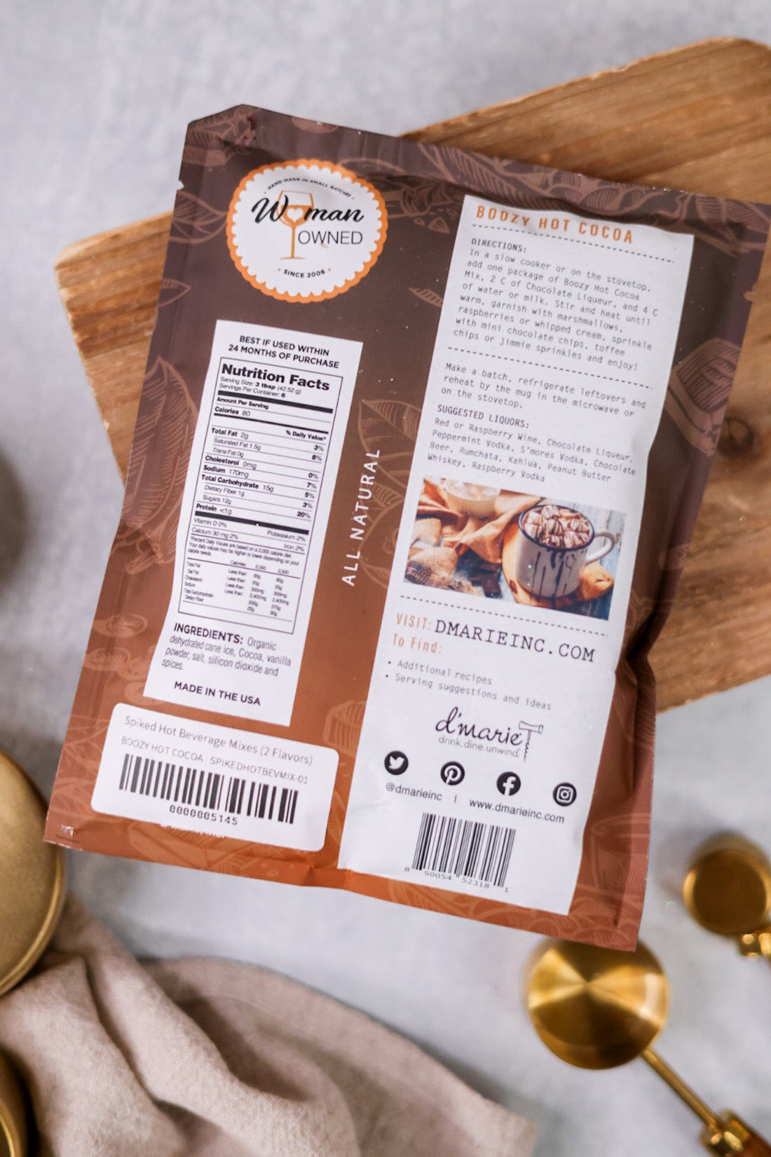 Spiked Hot Beverage Mixes (2 Flavors) - Whiskey Skies - D'MARIE, INC