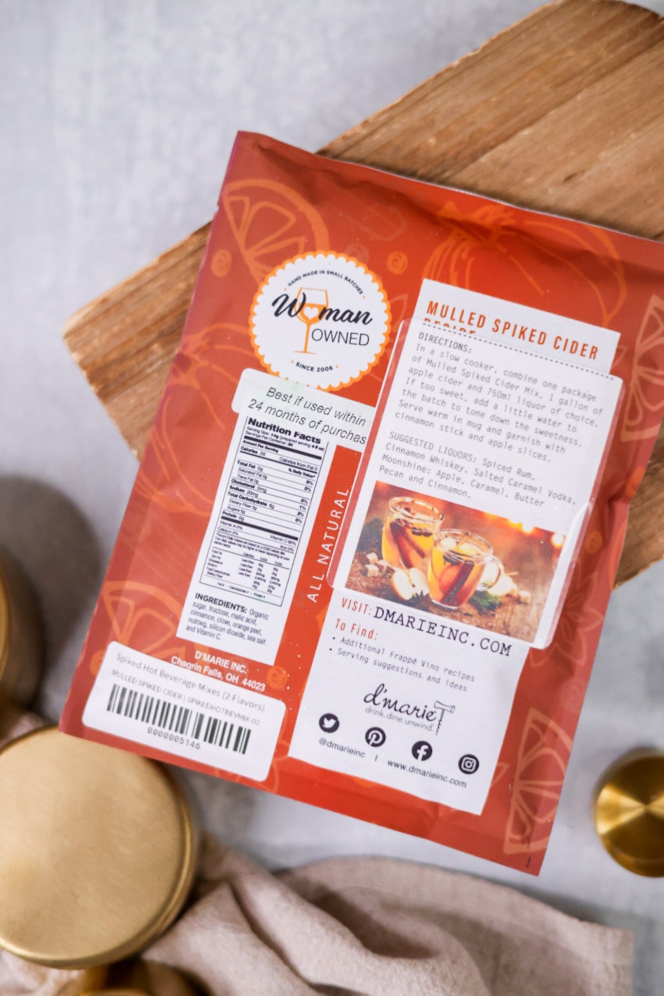 Spiked Hot Beverage Mixes (2 Flavors) - Whiskey Skies - D'MARIE, INC