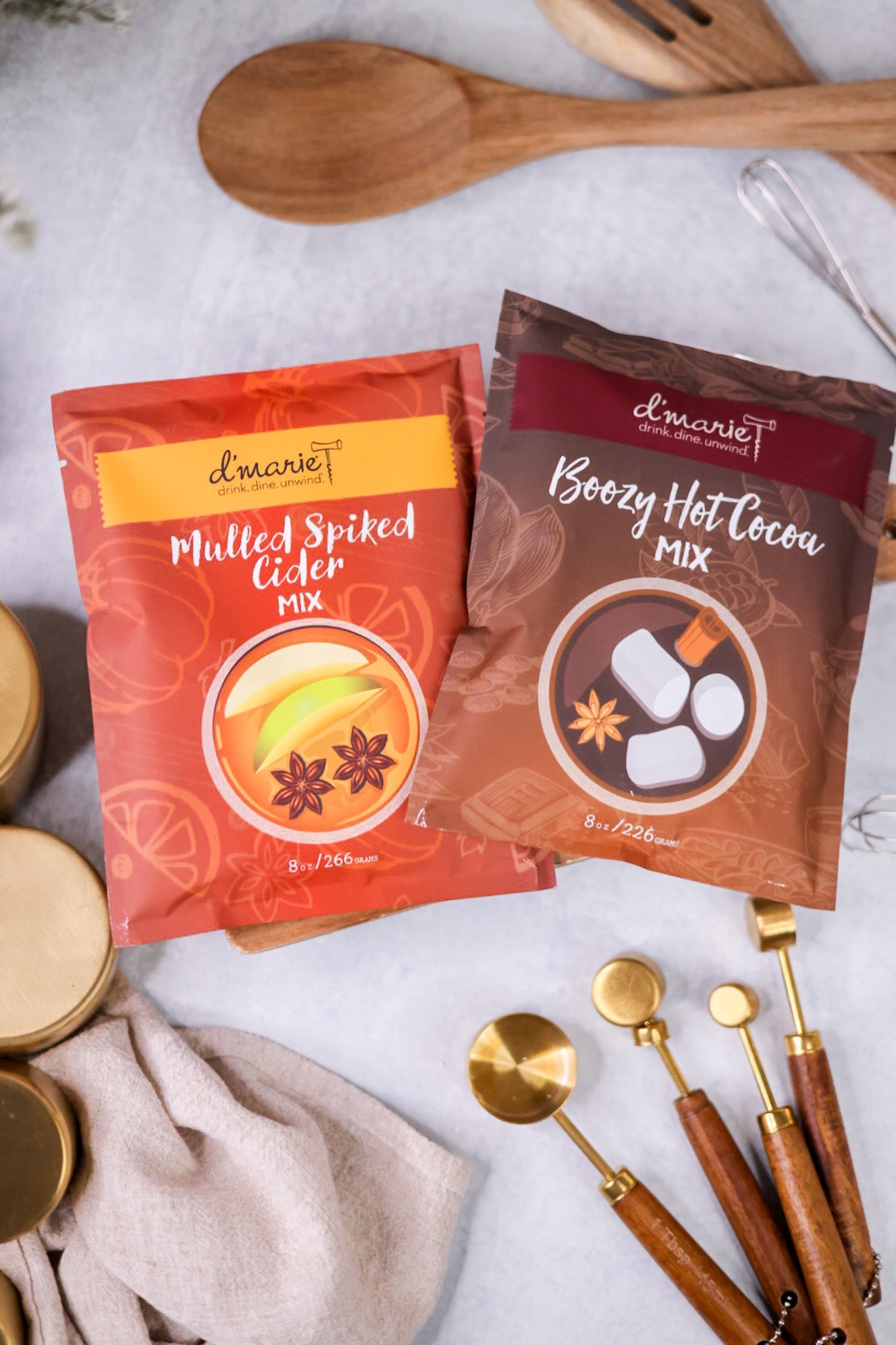 Spiked Hot Beverage Mixes (2 Flavors) - Whiskey Skies - D'MARIE, INC