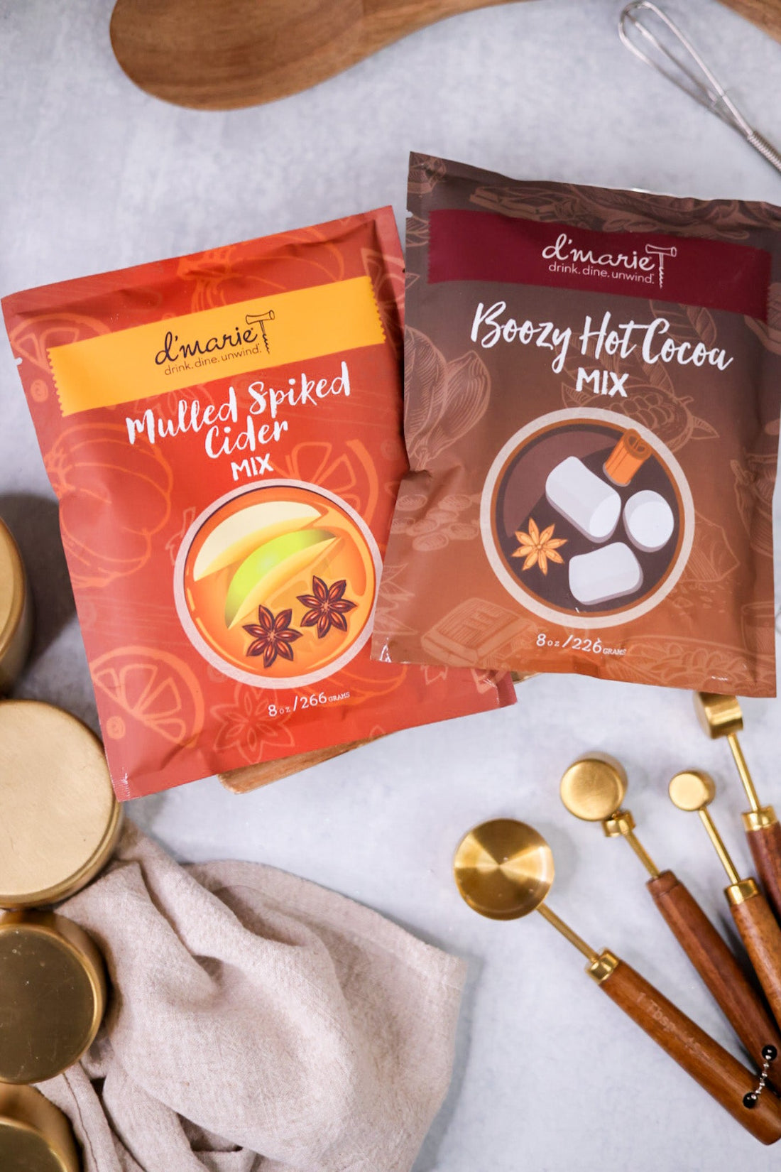 Spiked Hot Beverage Mixes (2 Flavors) - Whiskey Skies - D'MARIE, INC