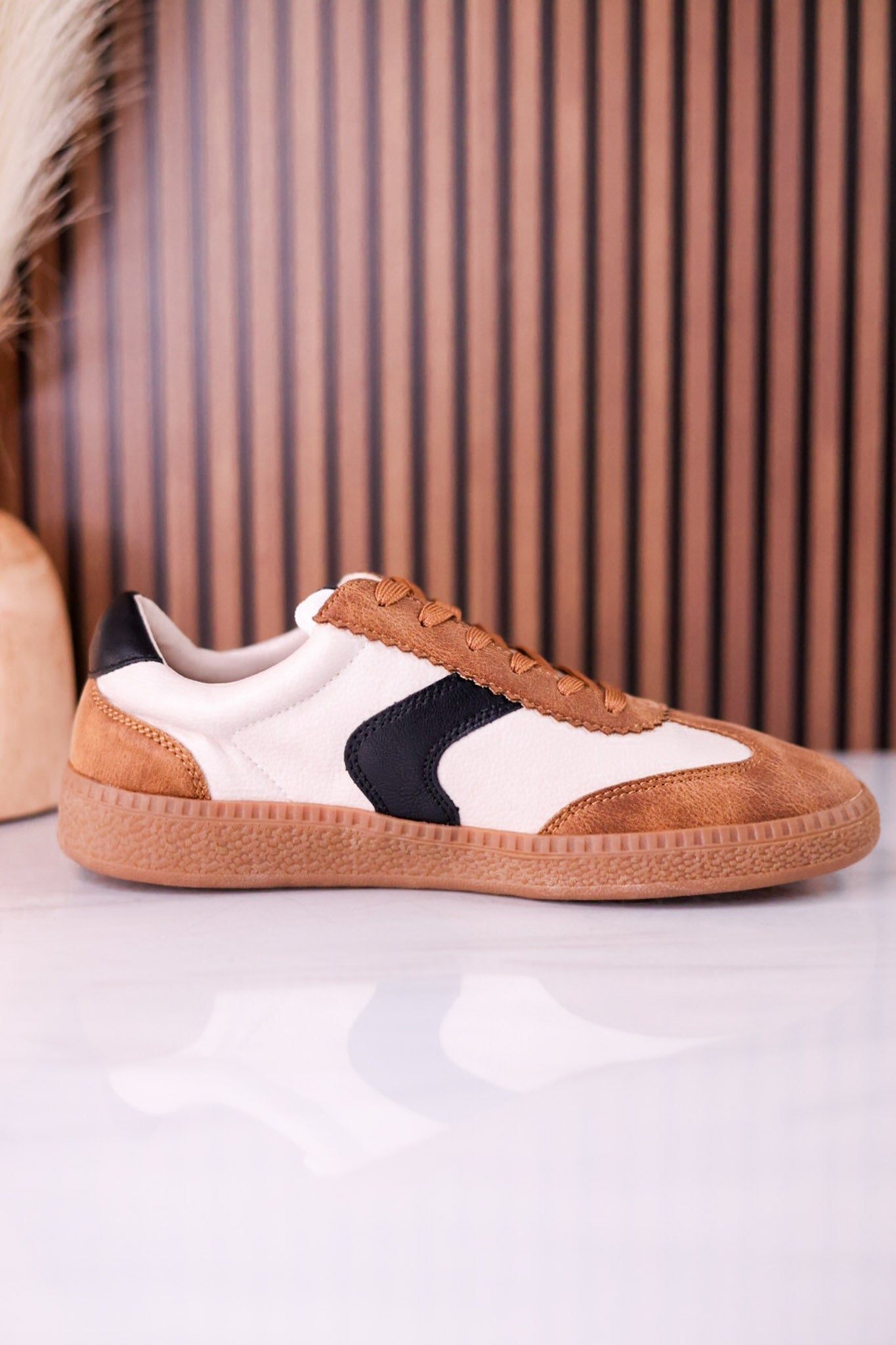 Spoiler Alert Tan Combo Sneakers - Whiskey Skies - CORKYS FOOTWEAR