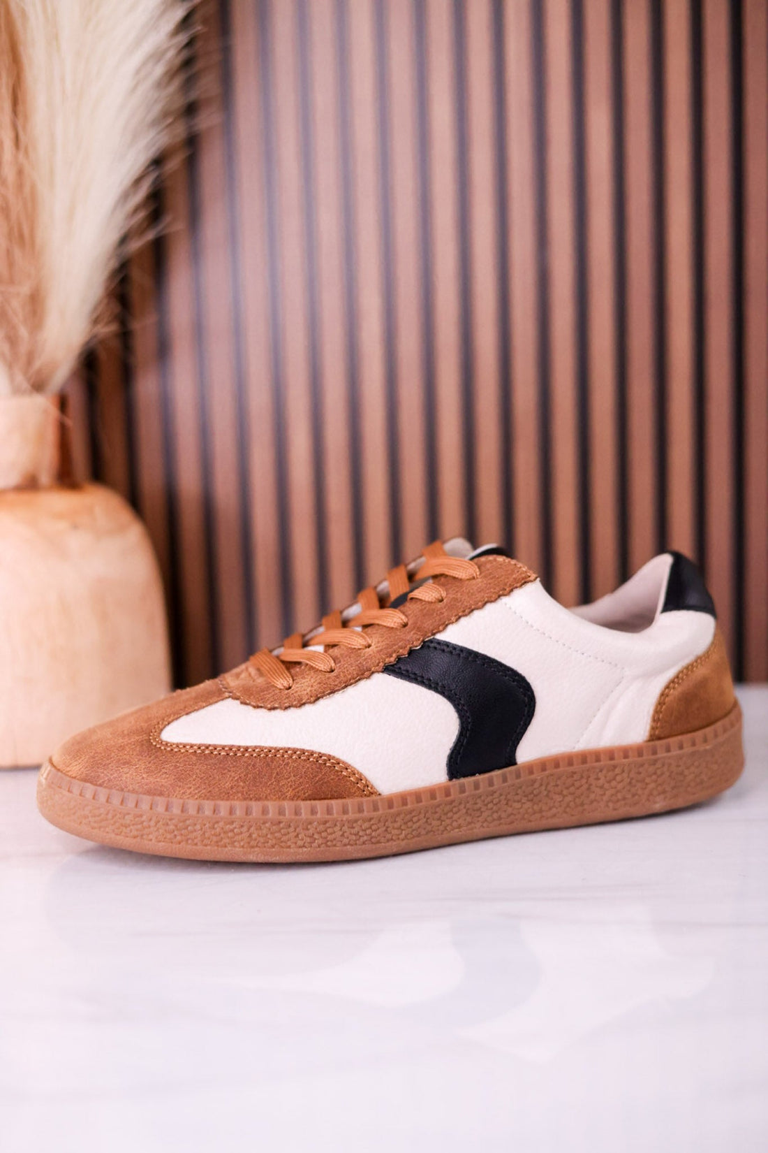 Spoiler Alert Tan Combo Sneakers - Whiskey Skies - CORKYS FOOTWEAR