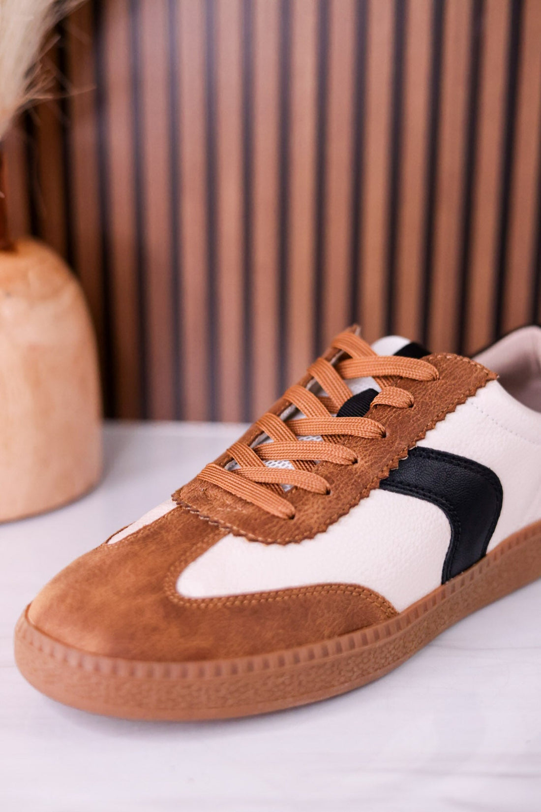 Spoiler Alert Tan Combo Sneakers - Whiskey Skies - CORKYS FOOTWEAR
