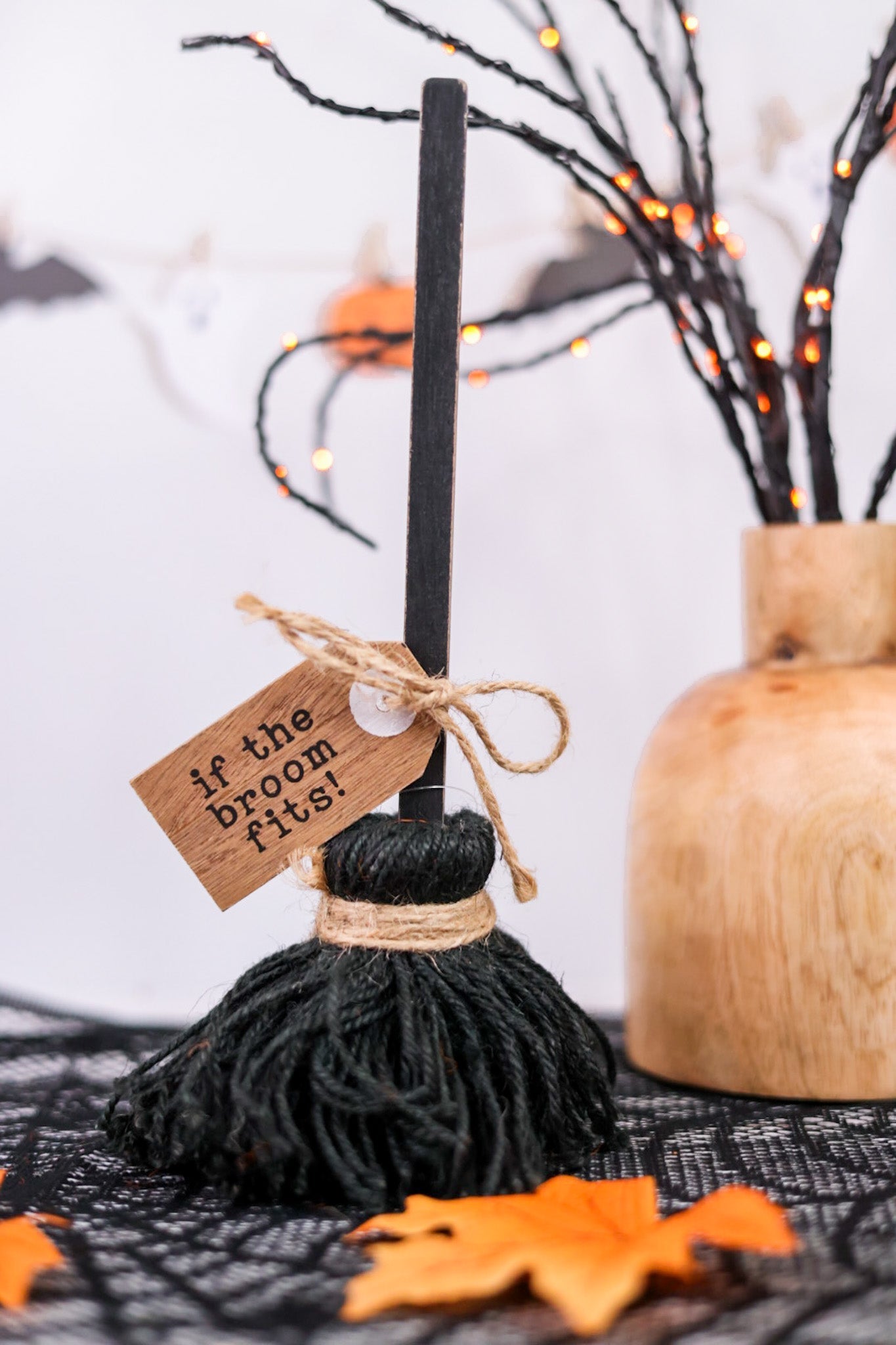 Spooky Broom Tabletop Decor (Three Styles) - Whiskey Skies - TRANSPAC