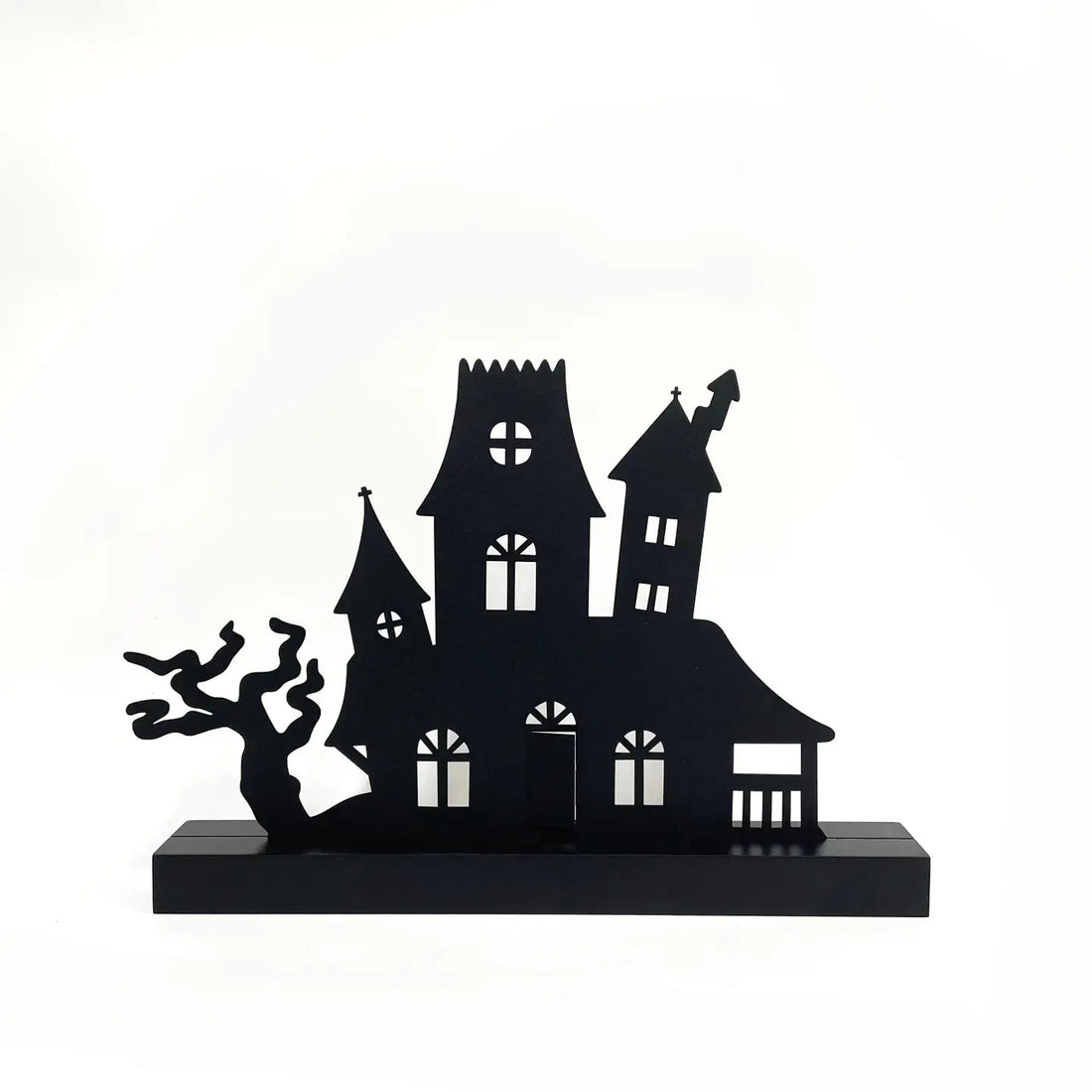 Spooky House Magnetic Decor W/ Wood Base - Whiskey Skies - ROEDA STUDIO