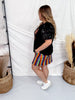 Spooky Nova Striped Denim Skirt - Whiskey Skies - JESS LEA