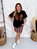 Spooky Nova Striped Denim Skirt - Whiskey Skies - JESS LEA
