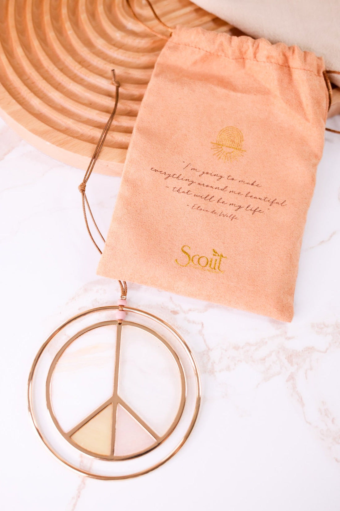 Stained Glass Light Catcher Peace Sign - Whiskey Skies - SCOUT CURATED WEARS