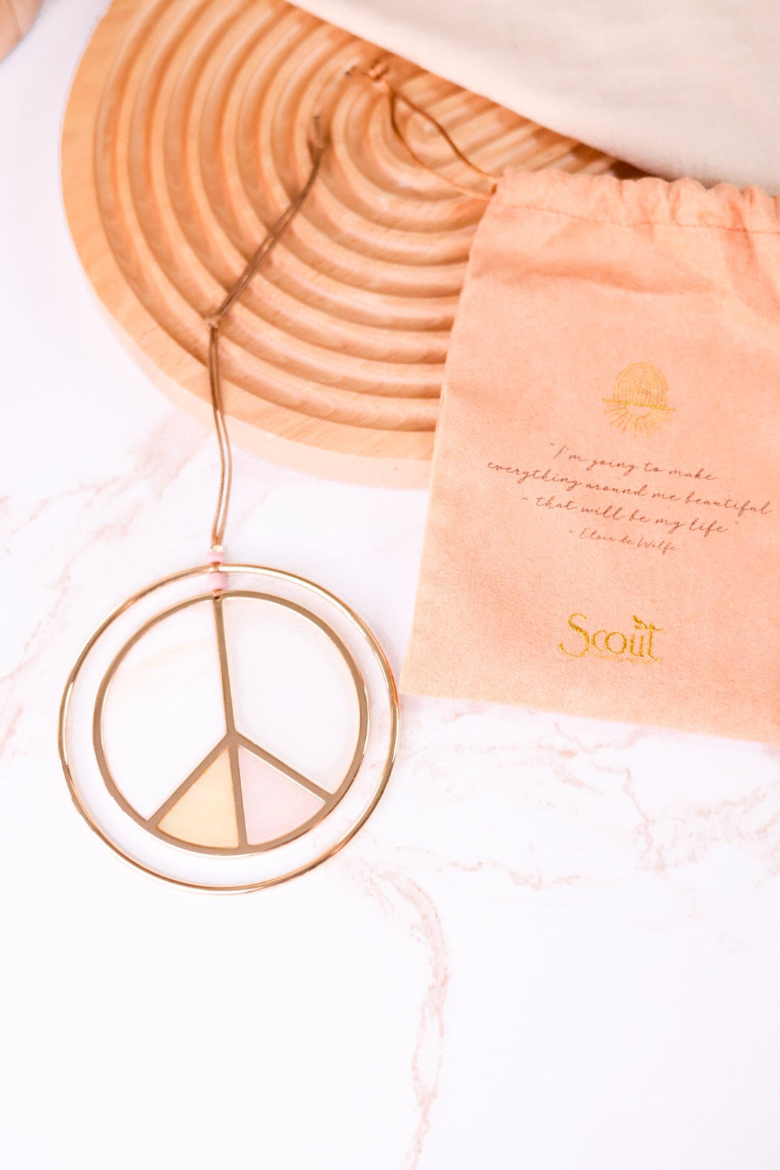 Stained Glass Light Catcher Peace Sign - Whiskey Skies - SCOUT CURATED WEARS